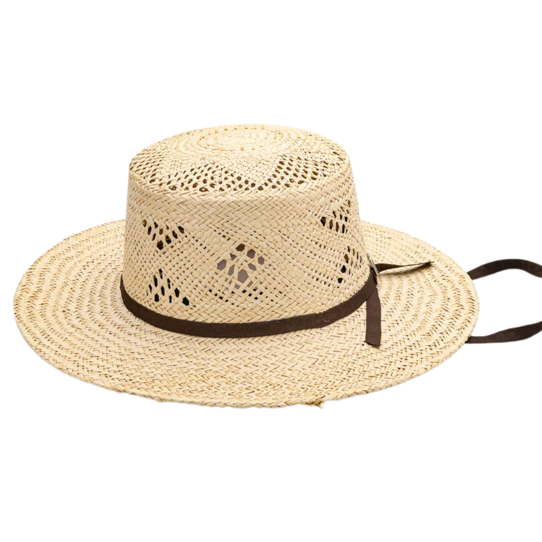 8 of DIAMONDS, Handwoven Palm Fibre Boater Hat