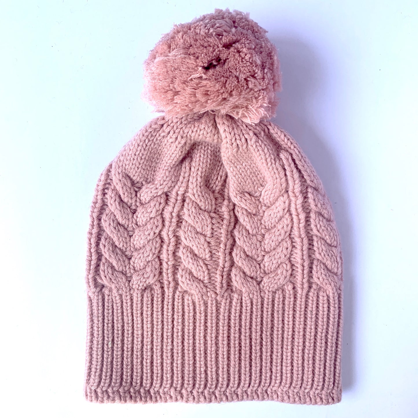 Absolutely. I'M in! 100% Pure Merino Wool Jumbo Cable Beanie with detachable Merino Wool Pom Pom, Crumble