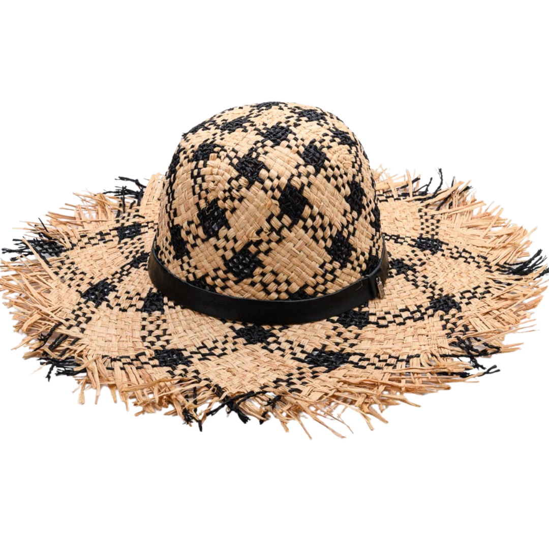 criss CROSS the LINE, Handwoven Pure Raffia Fibre and Paper Ribbon, ROUNDED