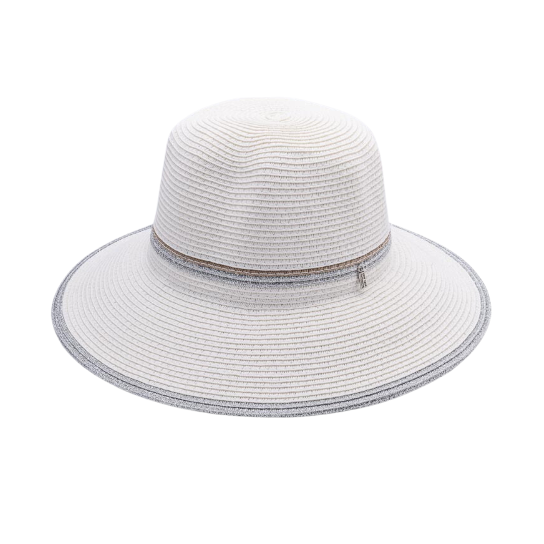Find YOUR Silver lining, Paper Ribbon with Metallic Thread Hat - UPF 50+