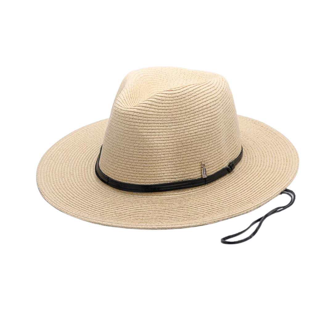 GOING PLACES, Paper Ribbon and Polyester Stowable (crushable) Travel Hat - UPF 50+, ONLY NATURAL