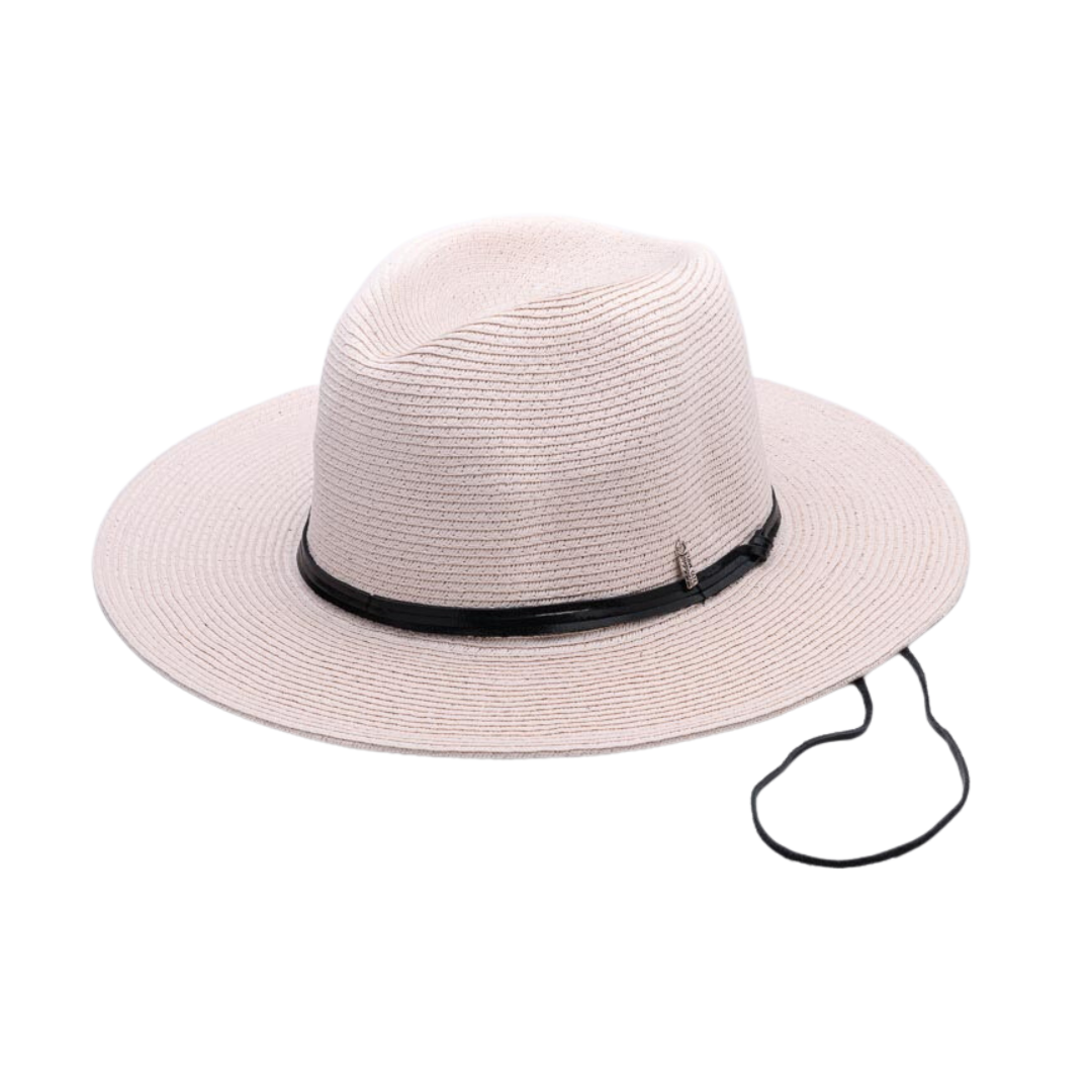 GOING PLACES, Paper Ribbon and Polyester Stowable (crushable) Travel Hat - UPF 50+, TICKLED PINK