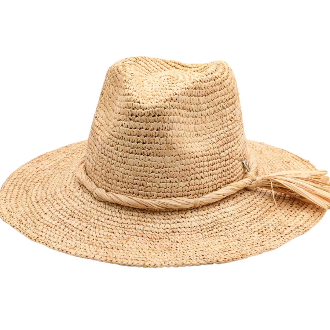 GOLDEN Days, Handwoven Pure Raffia Fibre Hat - Natural