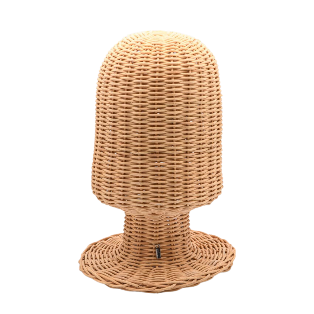 That's MY HOME, HANDWOVEN RATTAN 'HEAD'/ HAT STAND, LARGE