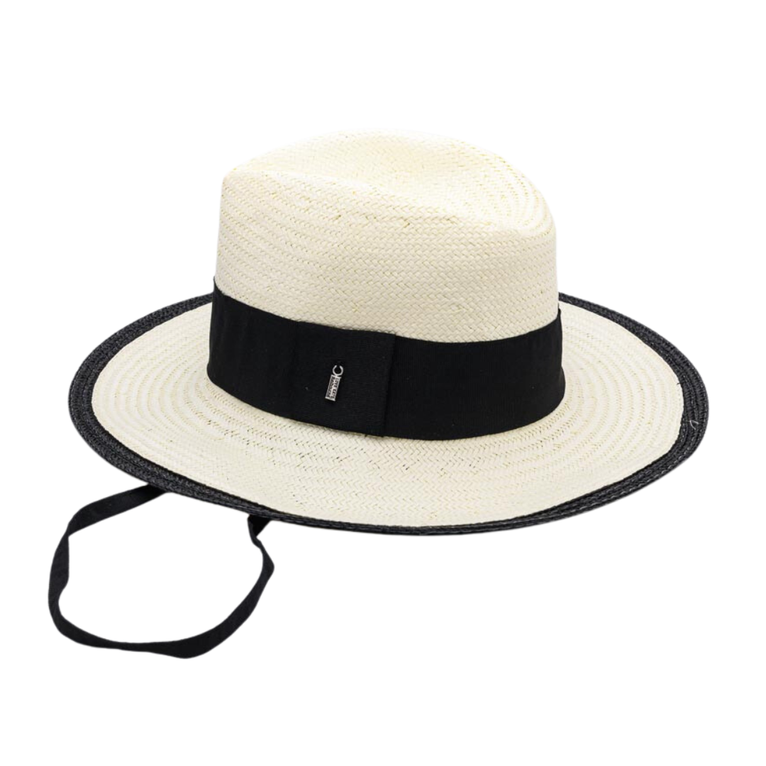 OKAY WITH A VACAY, Handwoven Fine Paper Ribbon Hat - UPF 50+
