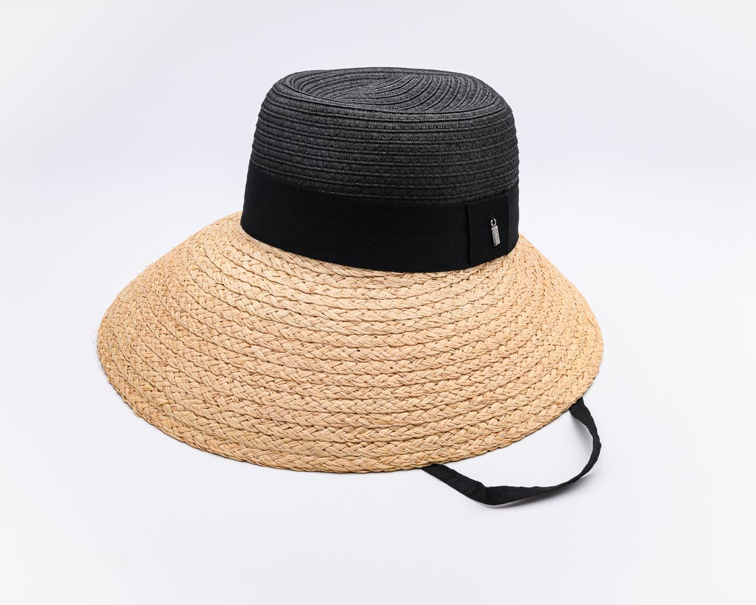 Relax. I've got YOUR back, Raffia Fibre and Paper Ribbon Hat - UPF 50+