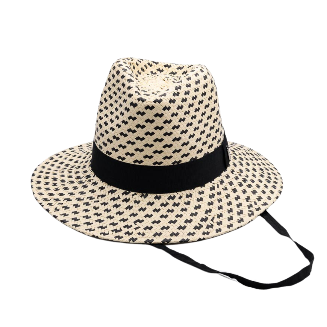 Salt and PEPPER, Handwoven Paper Ribbon Hat - UPF 50+