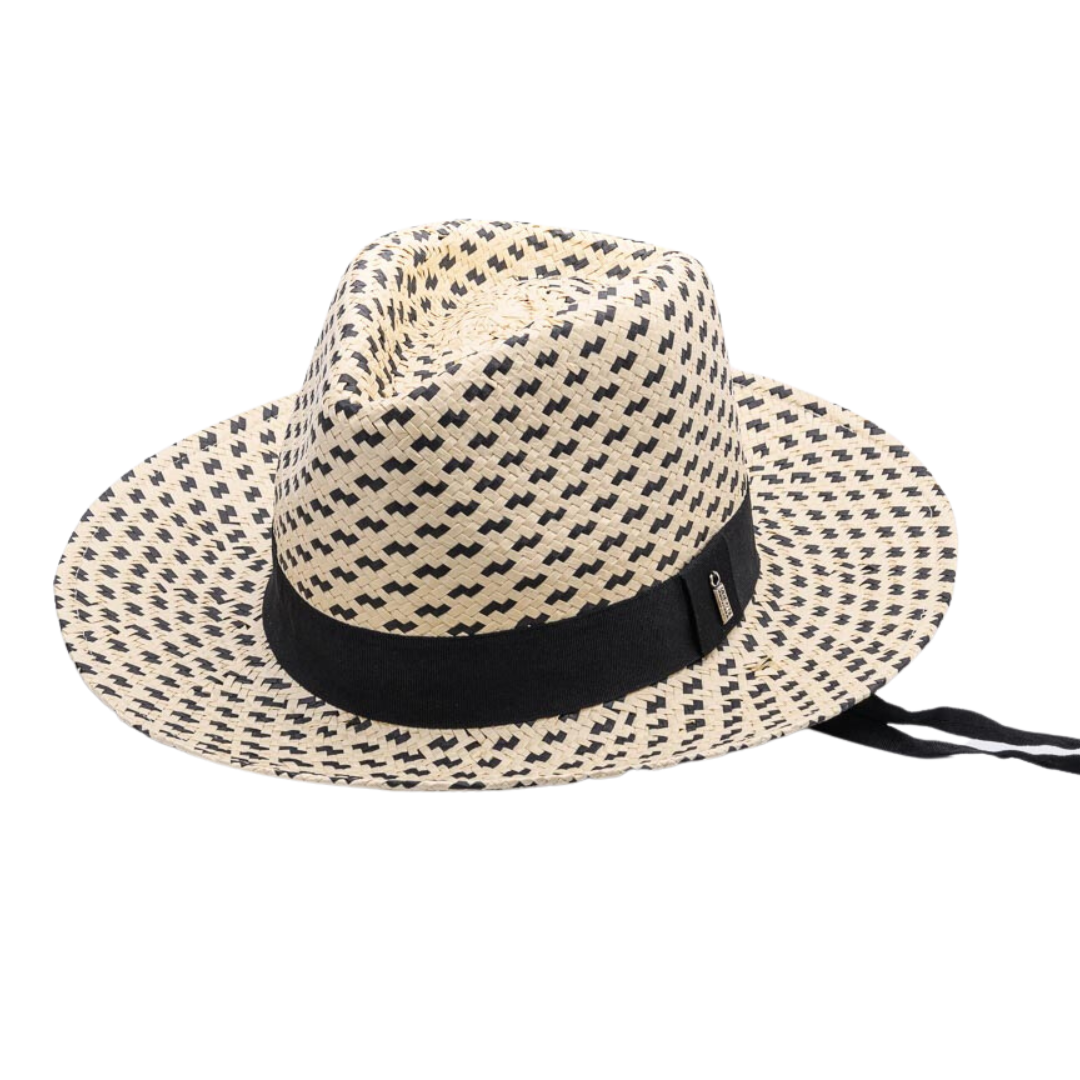 Salt and PEPPER, Handwoven Paper Ribbon Hat - UPF 50+