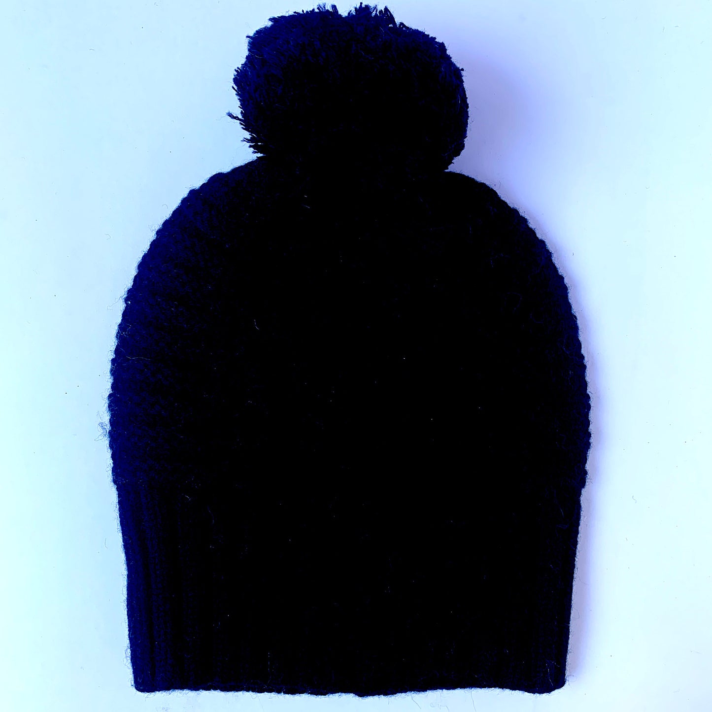 UP for ANYTHING 100% Pure Merino Wool Jumbo Cable & Fancy Rib Beanie with detachable Merino Wool Pom Pom, Jett Black