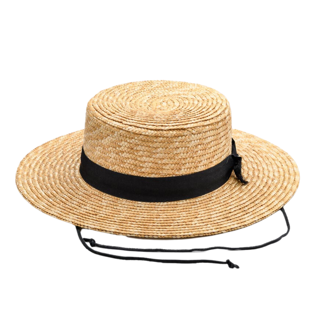 YOU float MY Boat, Wheat Straw with genuine leather chinstraps - UPF 50+