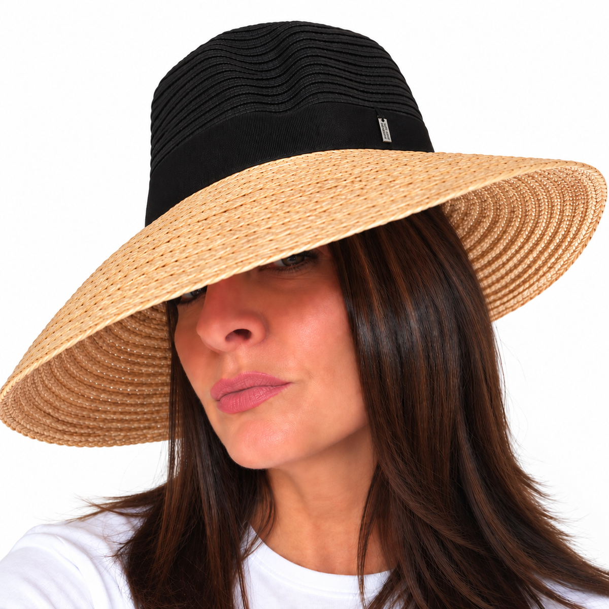 relax. i've got your back side view paper and raffia hat
