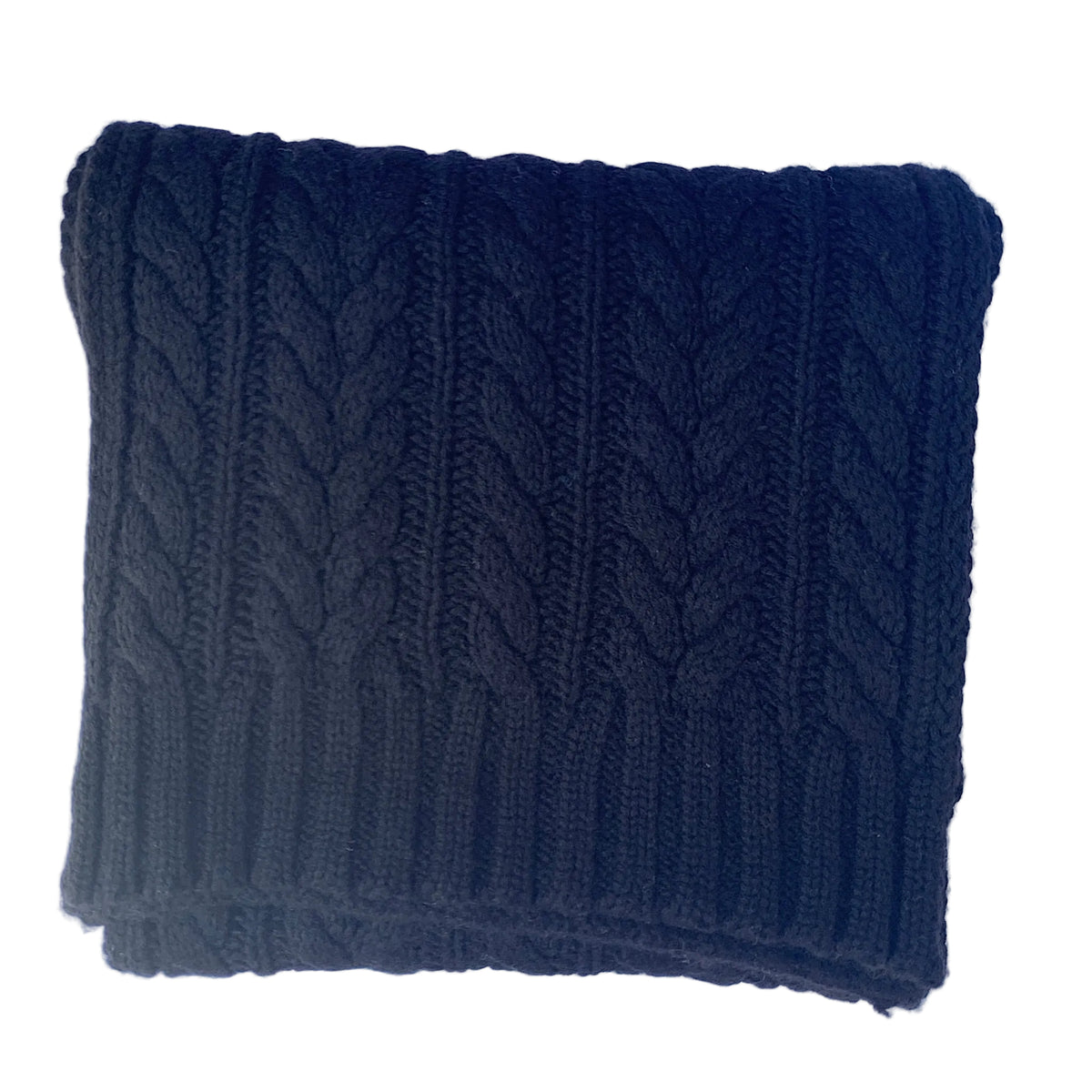 Absolutely. I'm In! Jett Black 100% pure Merino Wool jumbo cable scarf