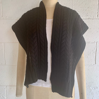 ABSOLUTELY.  I'M IN!  100% Pure Merino Wool Jumbo Cable Knit Scarf, Jett Black