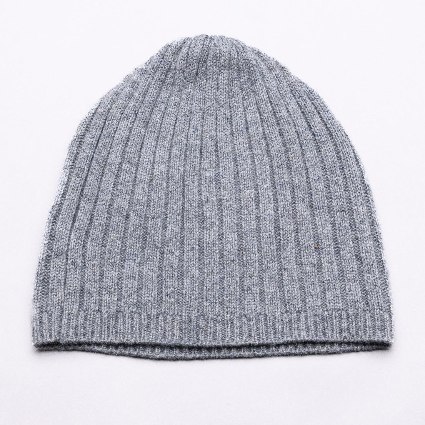 BROOME Marle Grey 100% pure cashmere baby rib beanie
