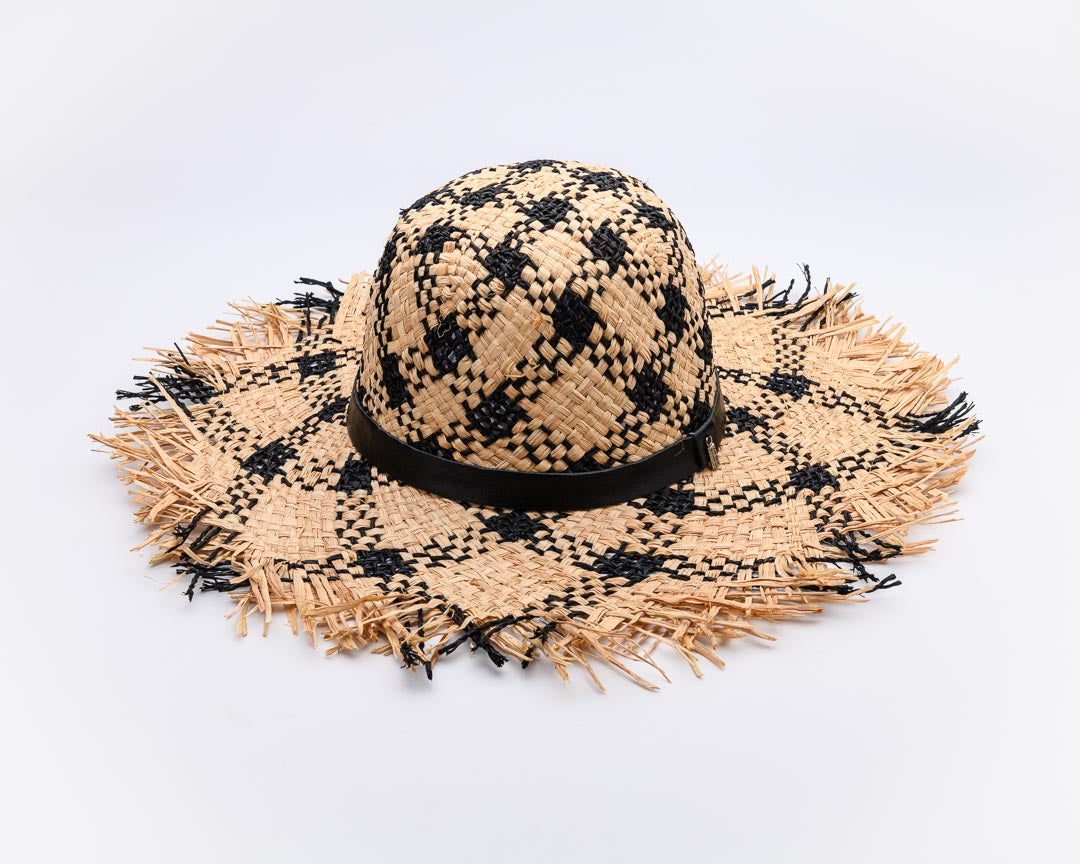criss CROSS the LINE, Handwoven Pure Raffia Fibre and Paper Ribbon, ROUNDED