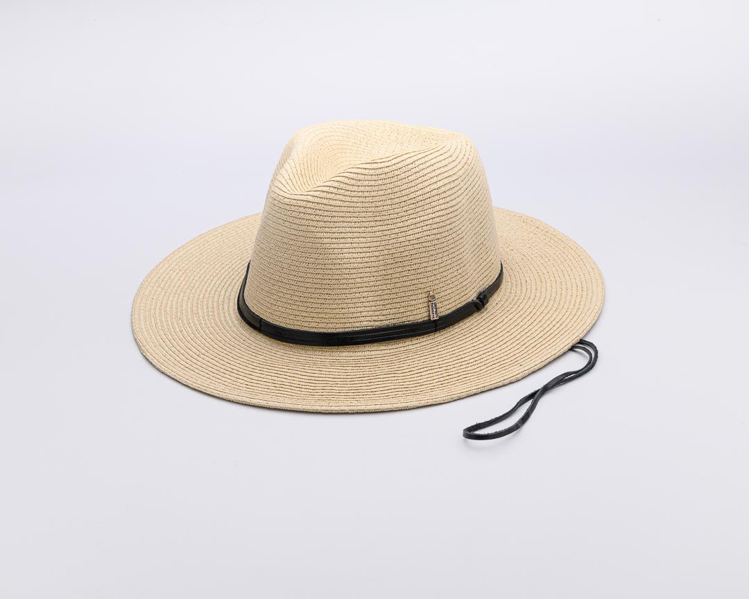 GOING PLACES, Paper Ribbon and Polyester Stowable (crushable) Travel Hat - UPF 50+, ONLY NATURAL