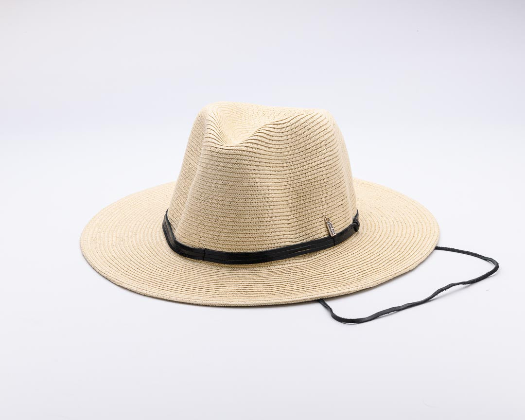 GOING PLACES, Paper Ribbon and Polyester Stowable (crushable) Travel Hat - UPF 50+, ONLY NATURAL
