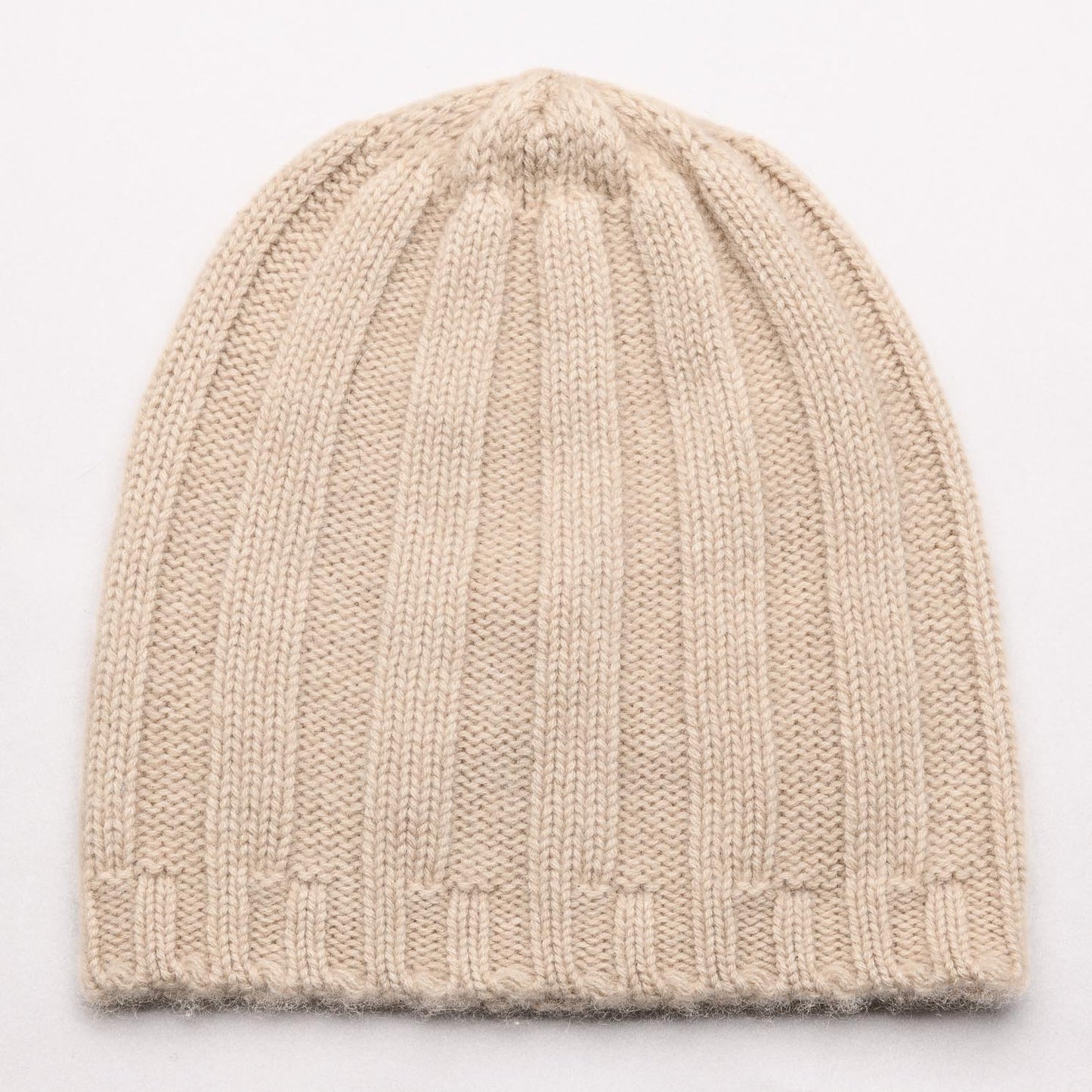 HUDSON 100% Pure Cashmere Jumbo Rib Beanie, Biscuit