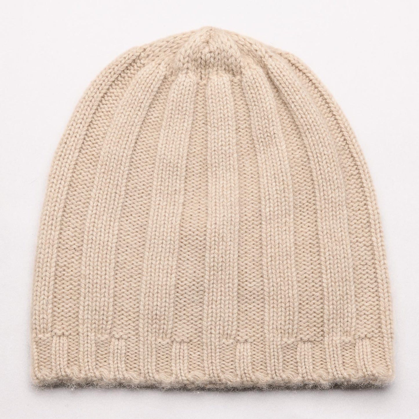 HUDSON 100% Pure Cashmere Jumbo Rib Beanie, Biscuit