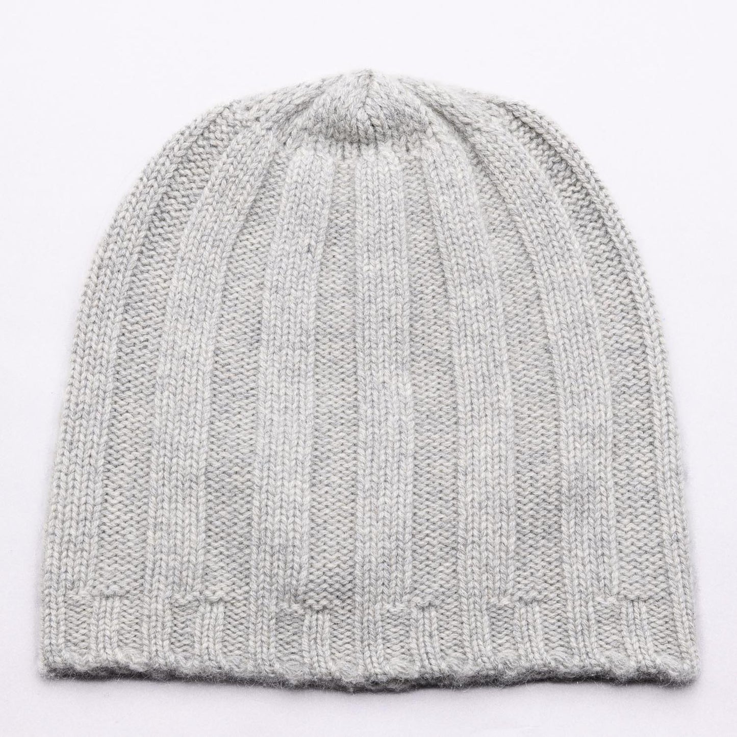 HUDSON 100% Pure Cashmere Jumbo Rib Beanie, Marle Grey