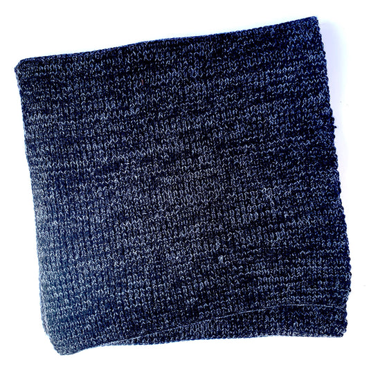 IN it TOGETHER Twist Pure Merino Wool Yarn Scarf, Pressed Metal Grey/ Jett Black