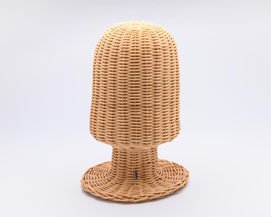That's MY HOME, HANDWOVEN RATTAN 'HEAD'/ HAT STAND, LARGE