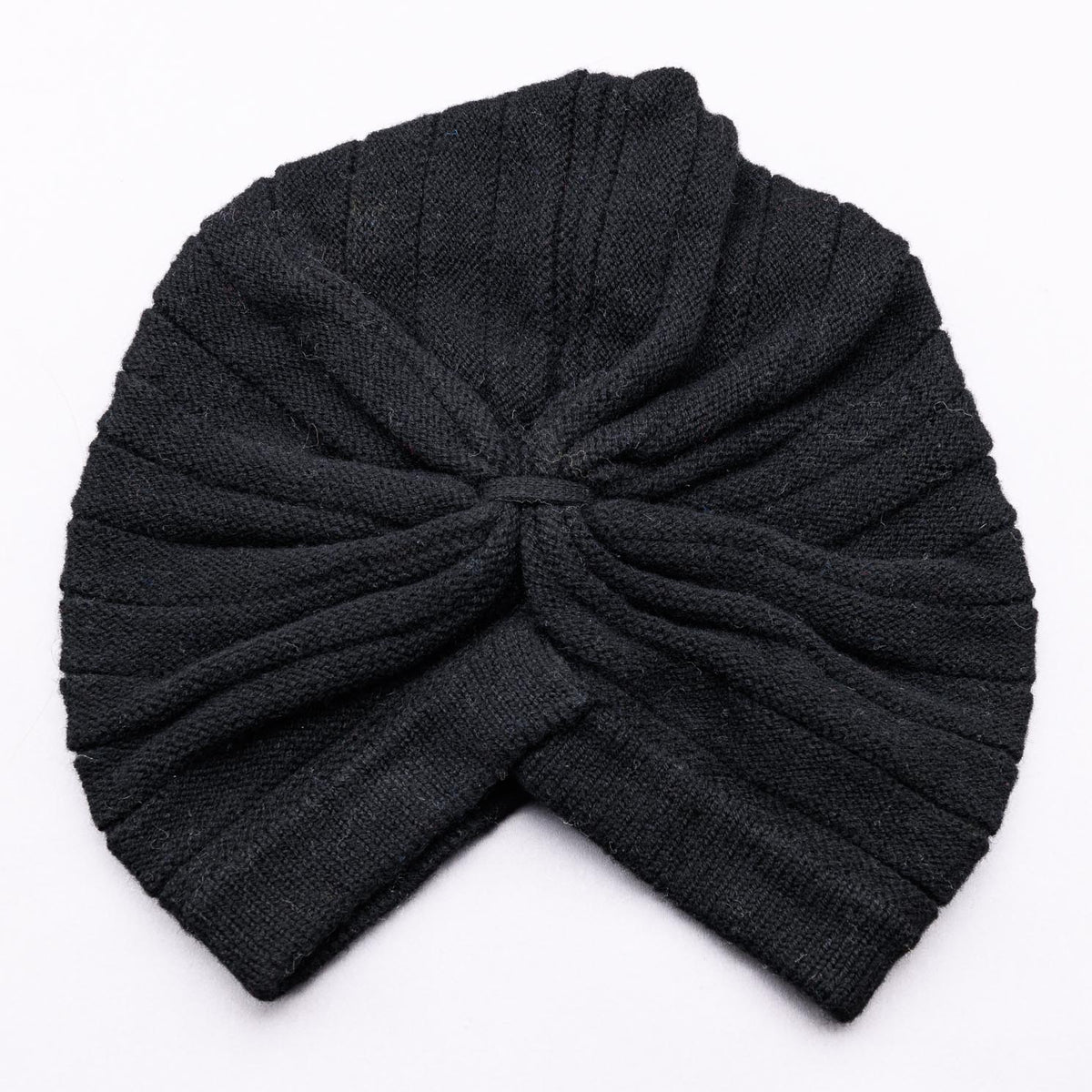 T'urban Outfitter Jett Black 100% pure Merino wool jumbo rib turban