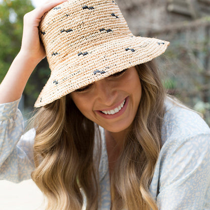 BRAVO!  Handwoven Pure Raffia Fibre Hat