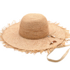DREAM BIG, Handwoven Raffia Fibre and Freshwater Pearls Hat - UPF 50+, NATURAL