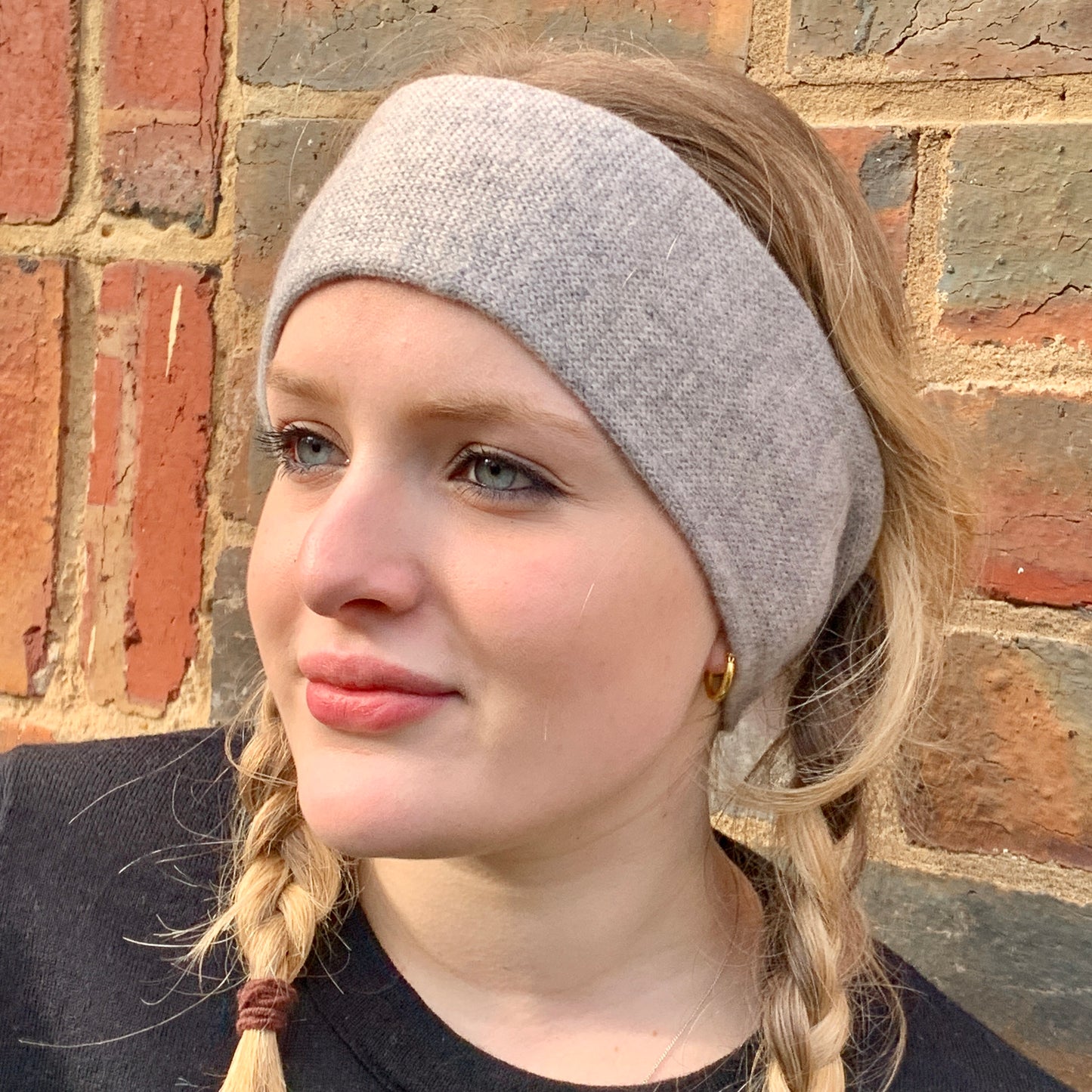Keep YOUR head HIGH, 100% Pure Cashmere HEADBAND, Donkey Brown