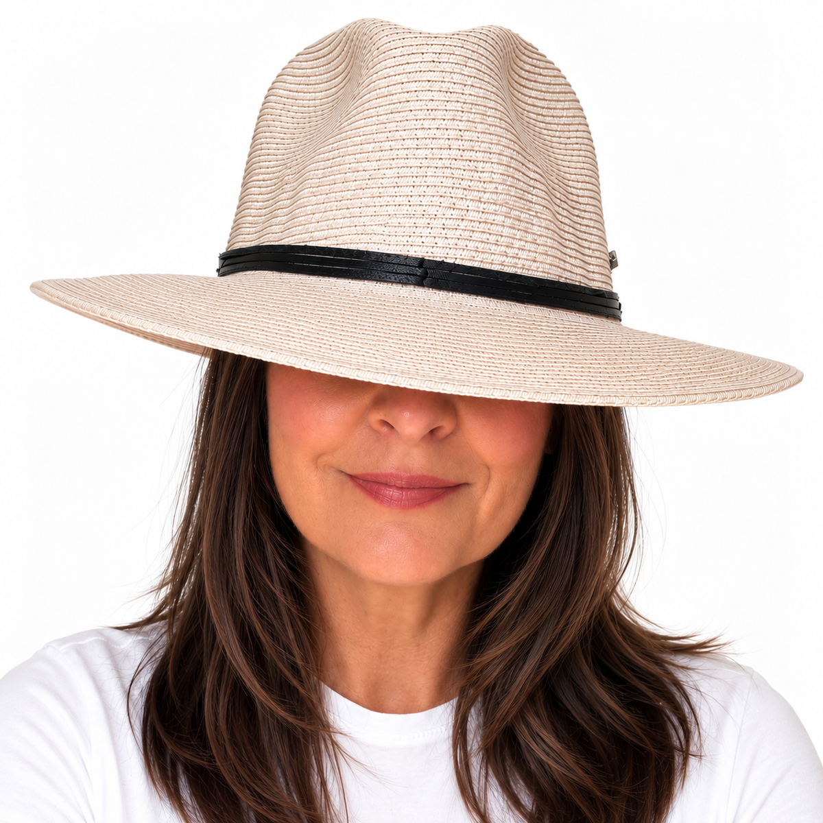 Brunette IN Going places Tickled Pink Travel Hat