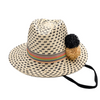 Not always BLACK and WHITE, Handwoven Paper Ribbon Hat - UPF 50+