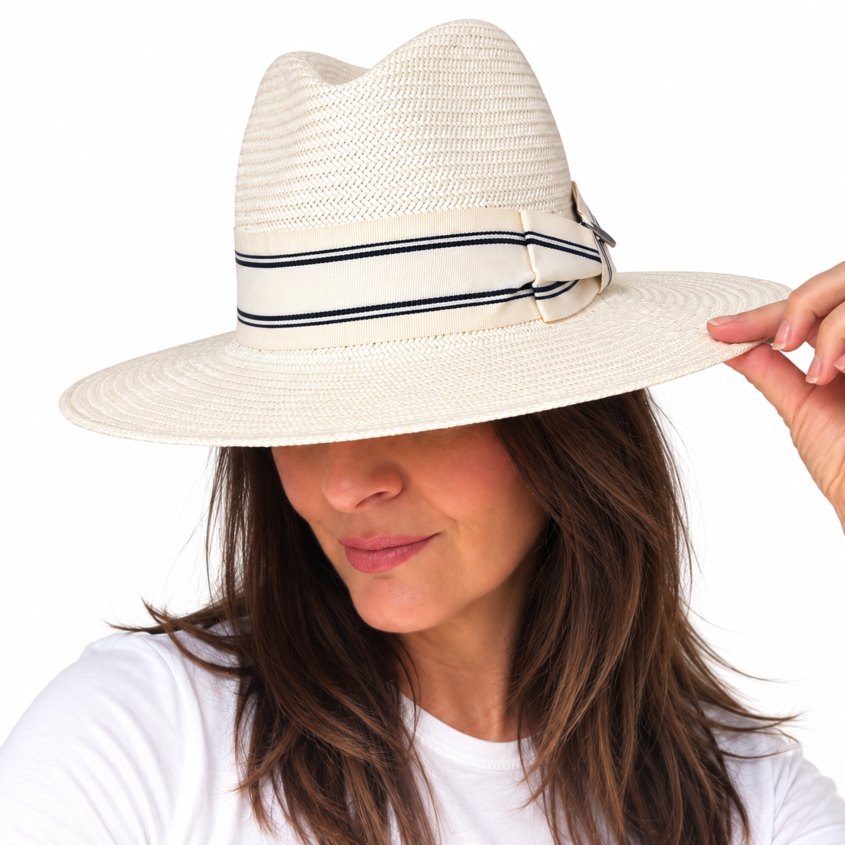 Island luxe dandy handwoven waxed paper hat
