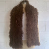 Follow MY Lead, Double Sided Pure Mongolian Wool Knit Scarf, Chocolate