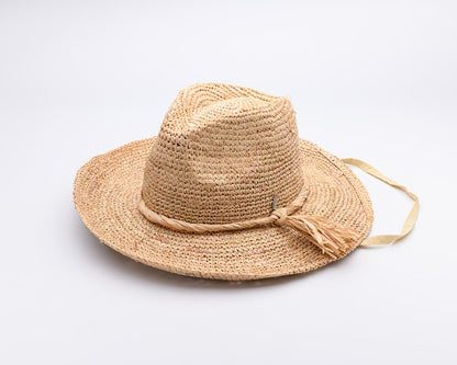 GOLDEN Days, Handwoven Pure Raffia Fibre Hat - Natural