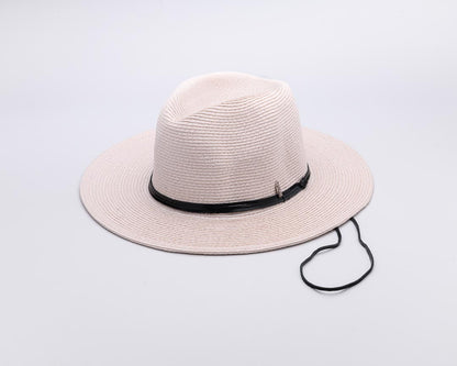 GOING PLACES, Paper Ribbon and Polyester Stowable (crushable) Travel Hat - UPF 50+, TICKLED PINK