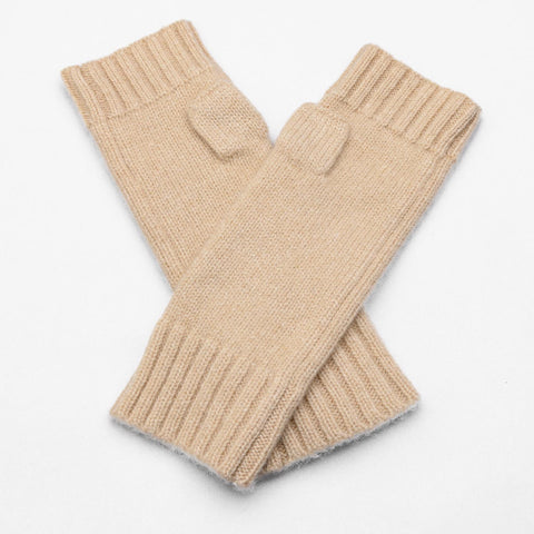 Gotta Hand it to YOU 100% Pure Cashmere Fingerless Glove, Biscuit