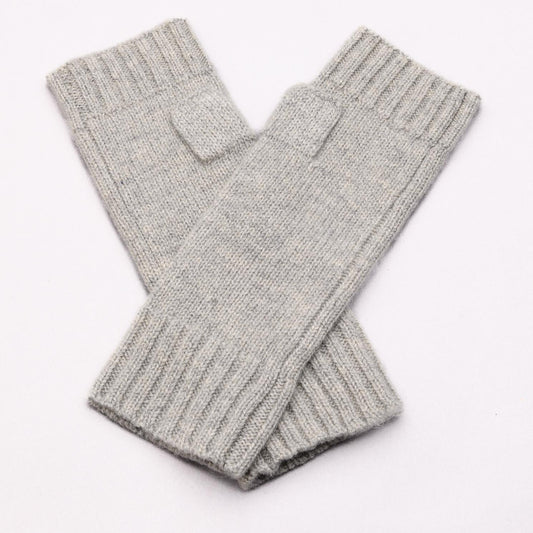 Gotta Hand it to YOU 100% Pure Cashmere Fingerless Glove, Marle Grey