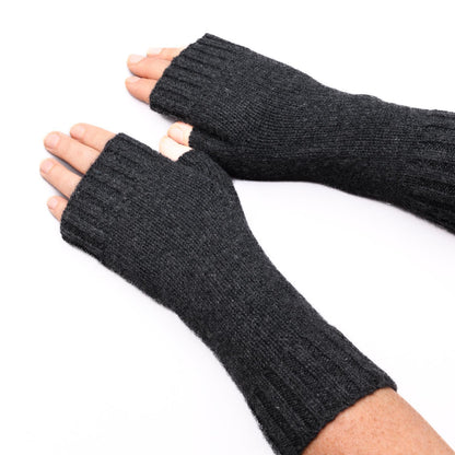 Gotta Hand it to YOU 100% Pure Cashmere Fingerless Glove, Jett Black