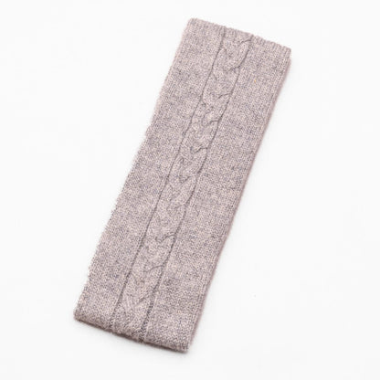 Happy to face ANYTHING Pure Cashmere Cable Headband, Donkey Brown