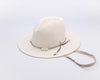 Island LUXE DELUXE, Handwoven Waxed Paper Hat with Genuine Leather and Fresh Water Pearls - UPF 50+