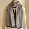 I'm WRAPPED 100% Pure Cashmere Border Scarf, Marle Grey