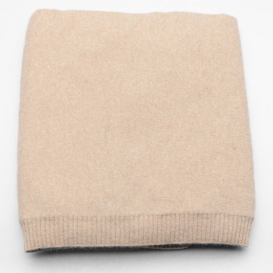Let's GO 100% Pure Cashmere Luxe Travel Blanket, Biscuit