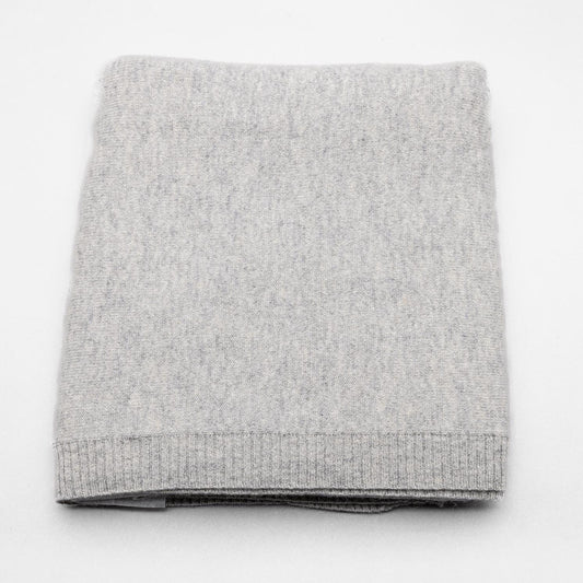 Let's GO 100% Pure Cashmere Luxe Travel Blanket, Marle Grey