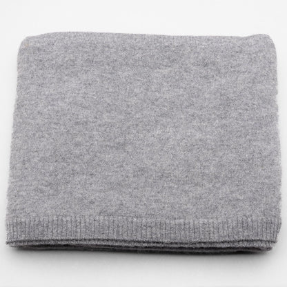 Let's GO 100% Pure Cashmere Luxe Travel Blanket, Marle Grey Mid