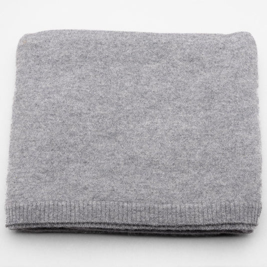 Let's GO 100% Pure Cashmere Luxe Travel Blanket, Marle Grey Mid