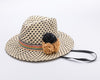 Not always BLACK and WHITE, Handwoven Paper Ribbon Hat - UPF 50+